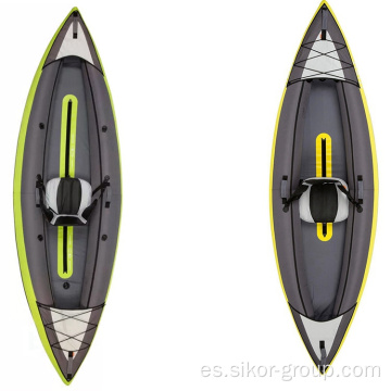 Colorido kayak inflable de PVC disponible para ordenar 1 persona hombres naranjas kayak inflable para recreación de agua